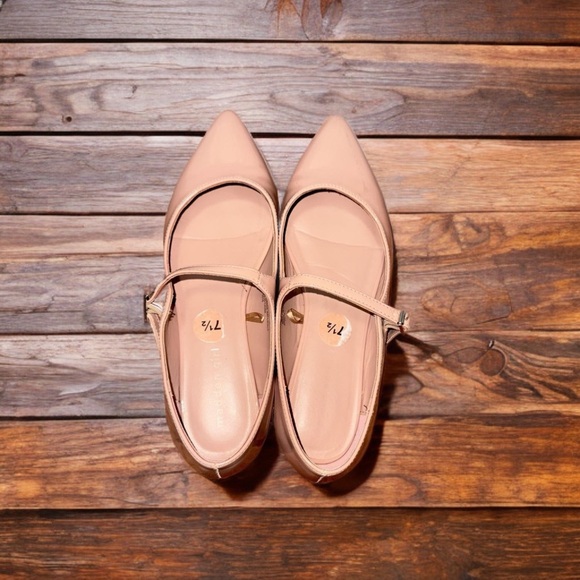 Madden Girl Tan Flats with Strap and Rounded Toe - Picture 1 of 2